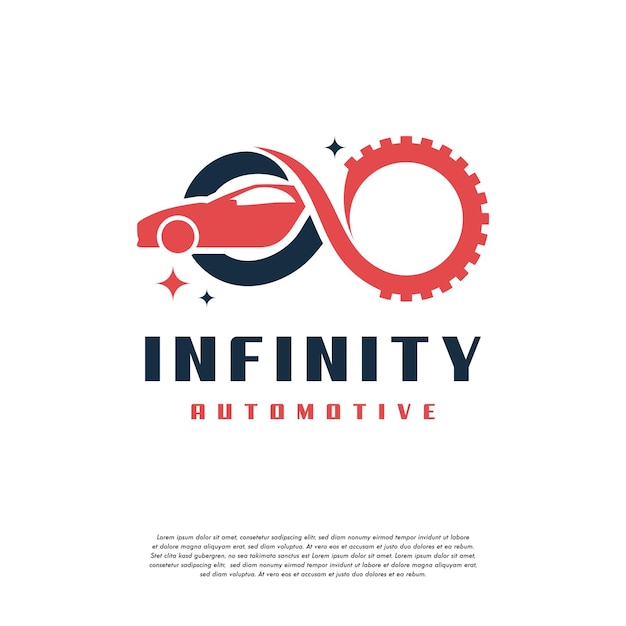 Infinity Automotive logo designs concept vector, Infinity and Car logo symbol icon