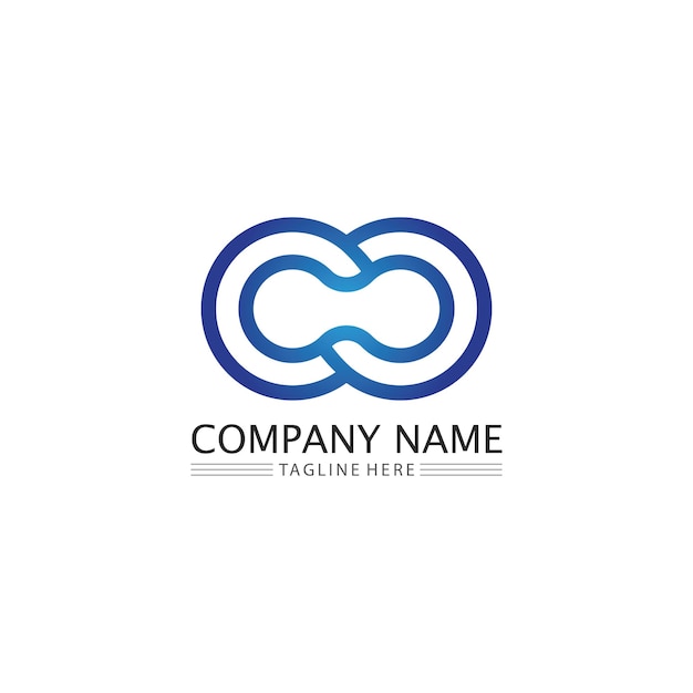 Infinity design logo and 8 icon, vector, sign, creative logo for business and corporate infinity symbol