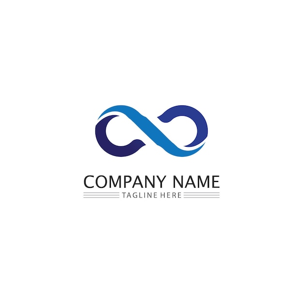 Infinity design logo and 8 icon, vector, sign, creative logo for business and corporate infinity symbol