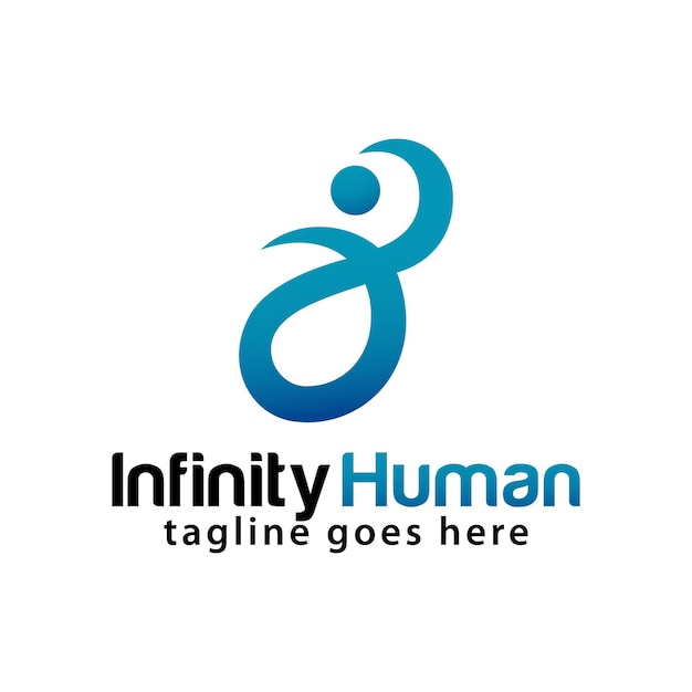 Infinity human logo design template