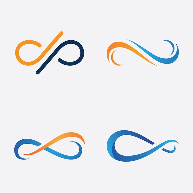 Infinity icon, vector template design