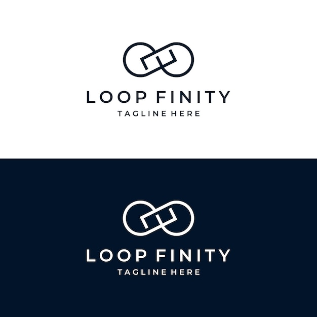 Infinity Infinite Loop Mobius Motion Limitless with Initial Letter LF FL Logo Design Inspiration