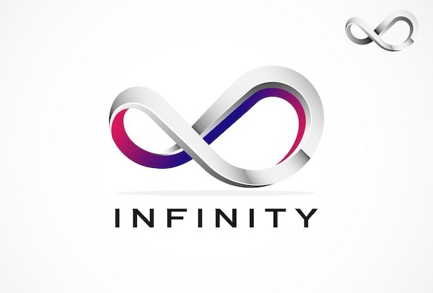 Vector infinity logo design 3d style infinity logo design inspiration