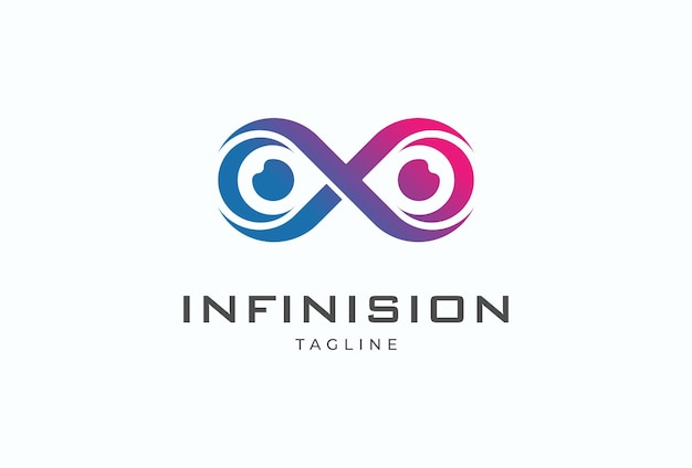 Infinity logo design, eye with infinity combination, usable for technology, brand and company logos