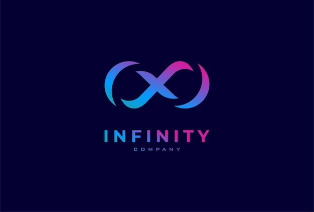 Infinity Logo Design letter X with infinity combination