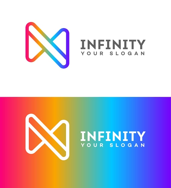 Vector infinity logo icon brand identity sign symbol