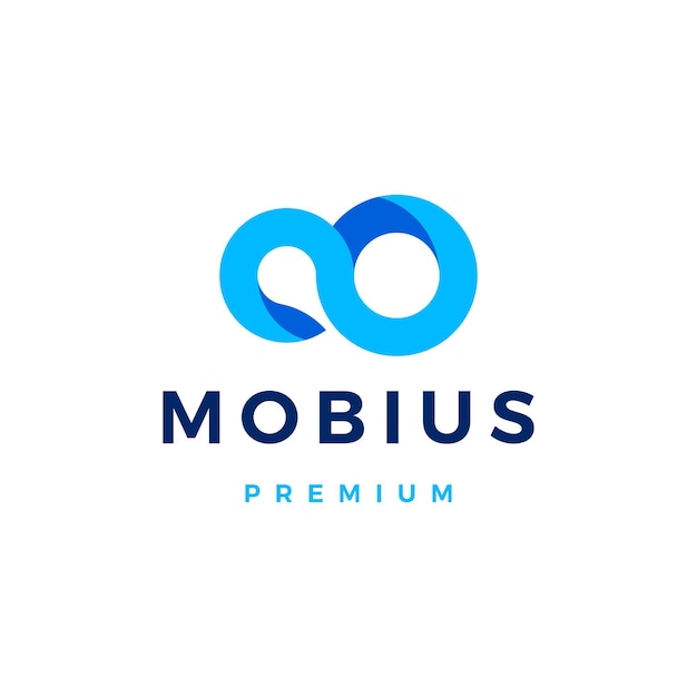 Infinity mobius logo template vector icon illustration