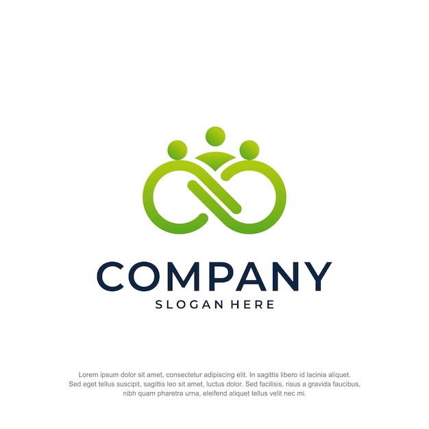 infinity social logo premium vector