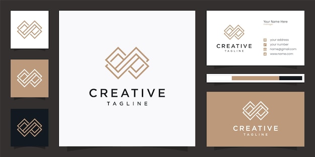 Infinity square logo design inspiration