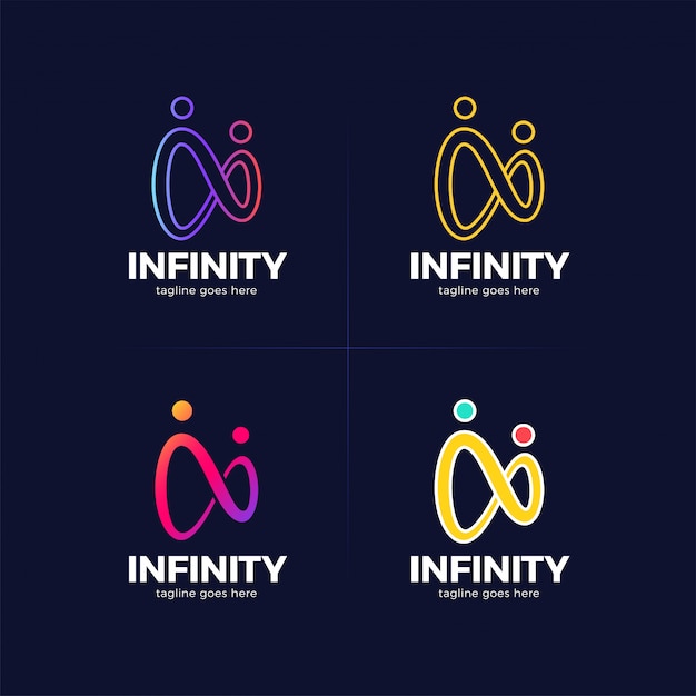 Infinity two man or people logo design Inspiration.