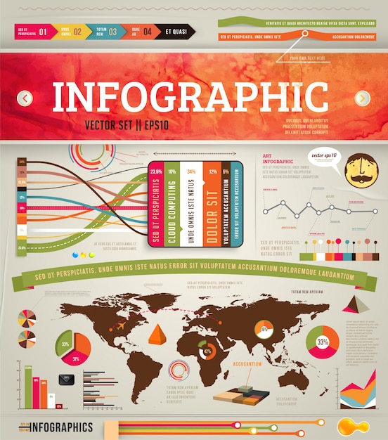 infochart icon data report retro