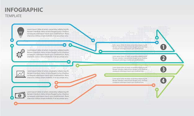 Infographic arrow design