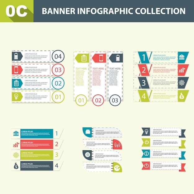 Infographic banner collection