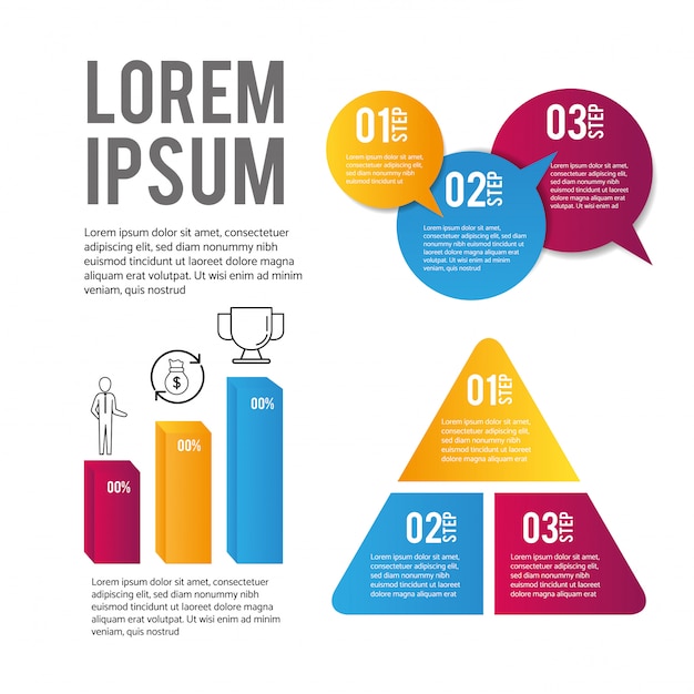 Infographic business data and strategy information