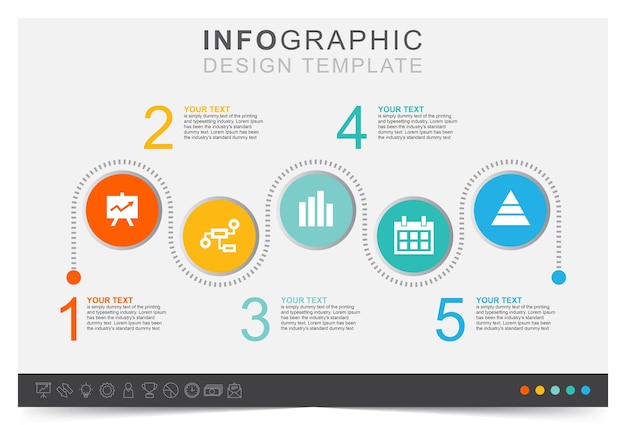 Infographic business management work plan and icon set Vector illustration design