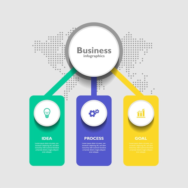 Infographic business template flat design