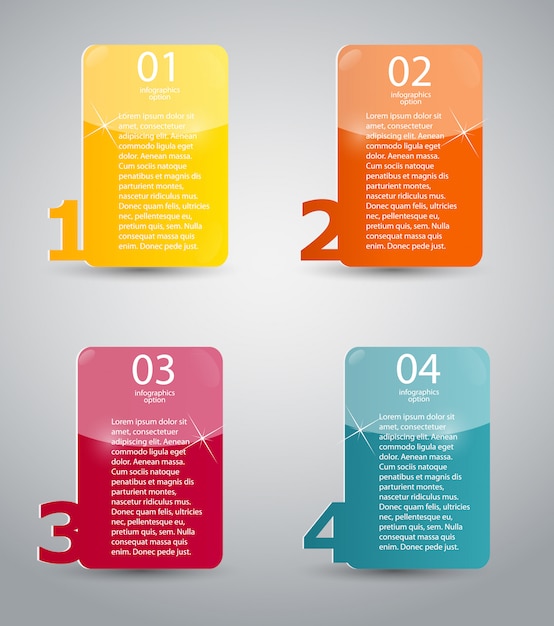 Infographic business template with four steps