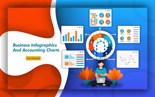 Infographic Charts for accounting, business and presentations