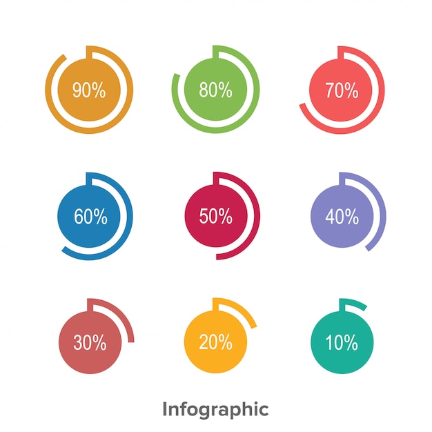 Infographic Circle Chart Can Using For Presentation