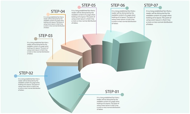 Infographic circle data vector Template Process concept Step for strategy and information