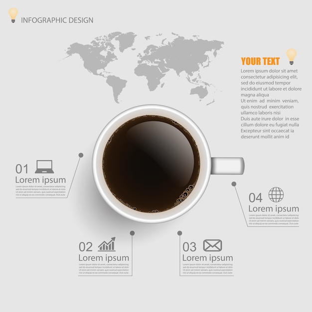 Infographic Coffee design template