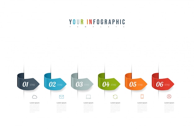 Infographic concept design with options, steps or processes.