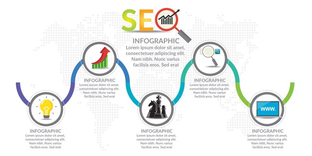 Infographic concept illustration of Seo infographics 