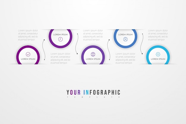 Infographic concept with options, steps or process.