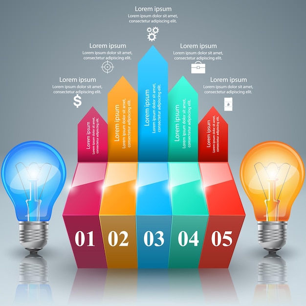 Infographic design Bulb Light icon