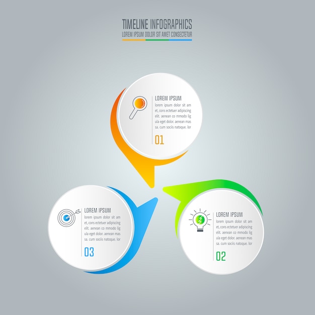 infographic design business concept with 3 options.