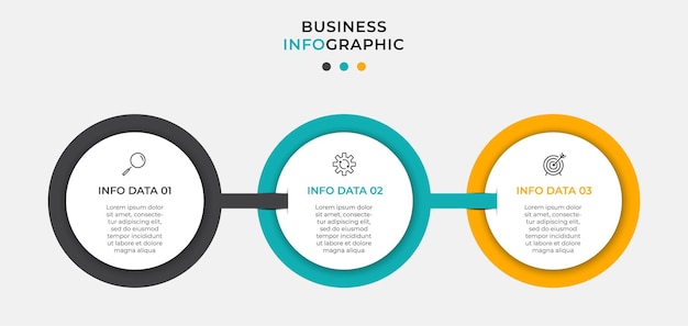 Infographic design business template with icons and 3 options or steps