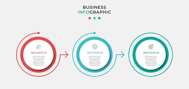 Infographic design business template with icons and 3 options or steps