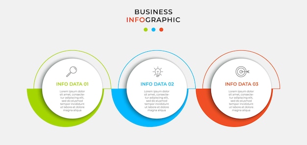 Infographic design business template with icons and 3 options or steps