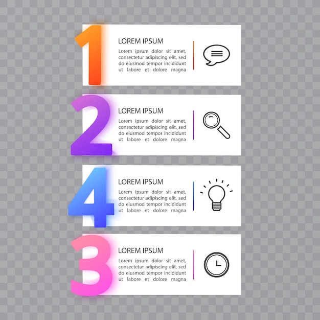 Infographic design business template with icons and 4 options or steps