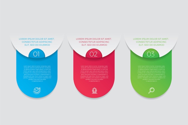 Infographic design   and marketing icons . Business concept with 3 options, steps or processes.  