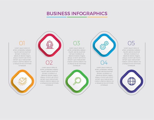 Infographic design   and marketing icons  . Business concept with 5 options, steps or processes.