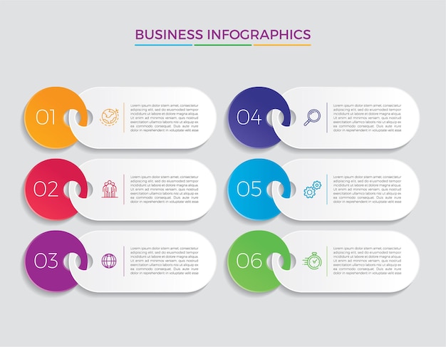 Infographic design   and marketing icons  . Business concept with 6 options, steps or processes.  