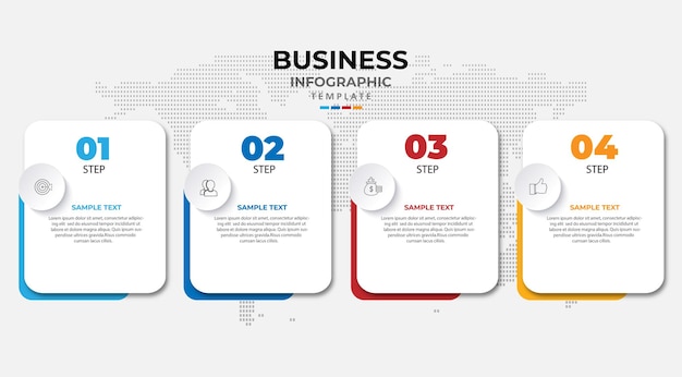 Infographic design presentation business infographic template 4 options