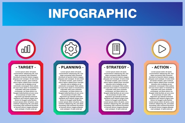 infographic design for presentation with icons