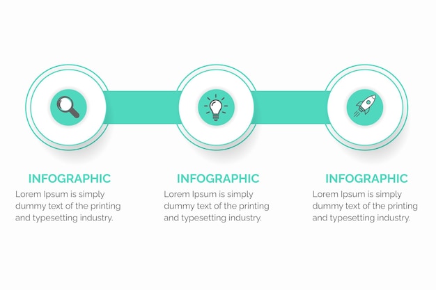 Infographic design template with 3 options or steps