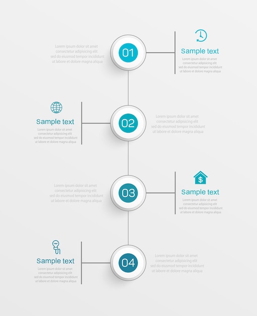 Infographic design template with 4 options or steps