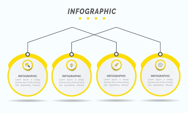 Infographic design template with 4 options or steps