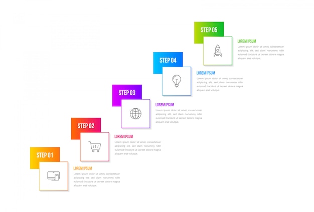  infographic design template with 5 options or steps