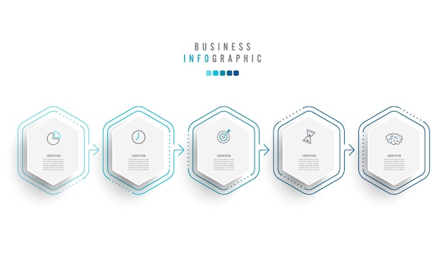 Infographic design template with icons and 5 options or steps Can be used for process presentations layout bannerinfo graph illustrator vector