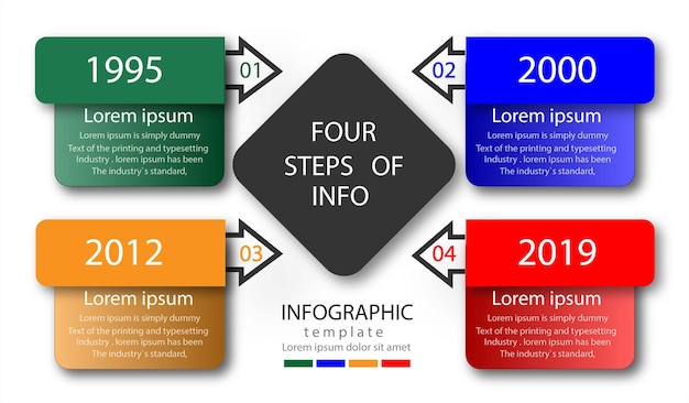 Infographic design template with icons and 6