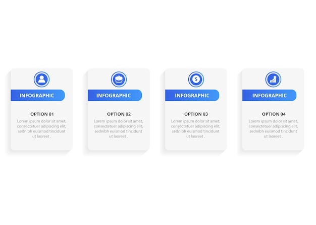 Infographic design template with icons and options or steps