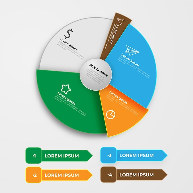 Infographic design template with place for your data