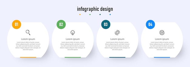 Infographic design template with steps