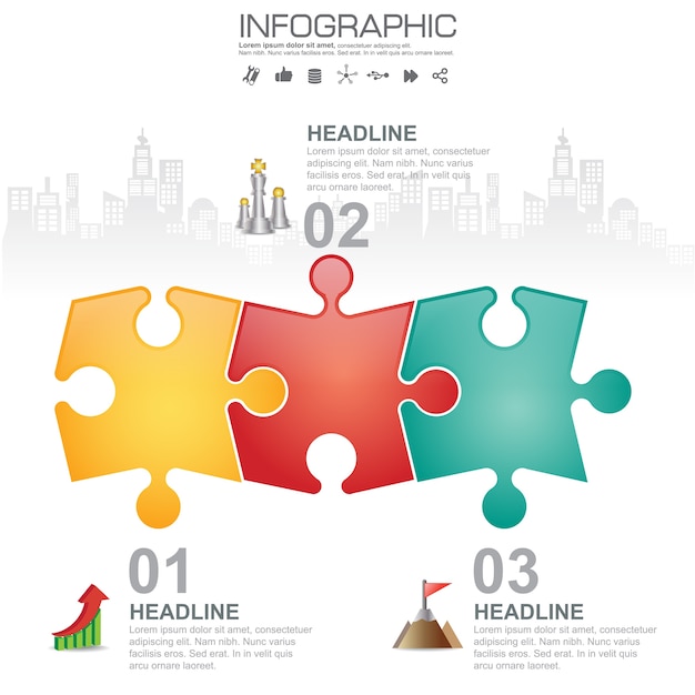 Infographic design template with steps