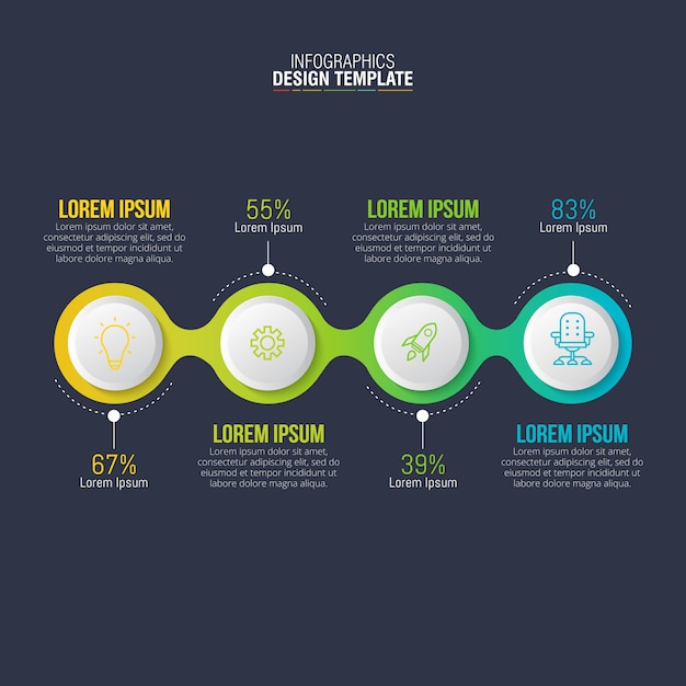 Infographic design vector for business data visualization